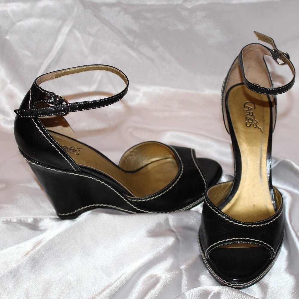 Carlos by Carlos Santana "Usher" Dress Sandals Size 8 Black